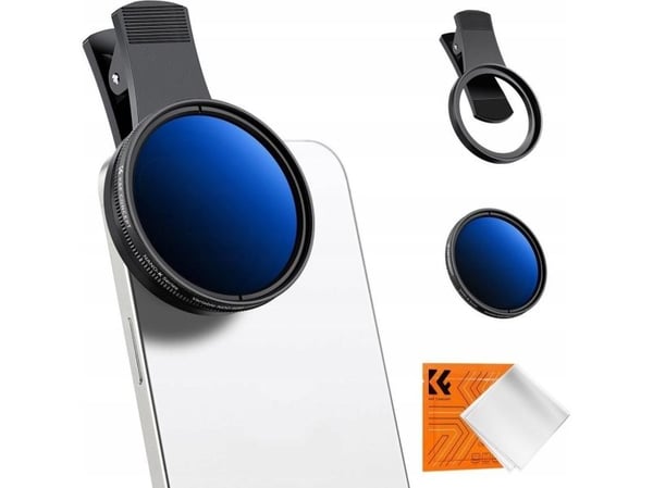 K&F objektivlinse grå ND ND2–ND400 Type FADER til telefon med klips / KF01.2639