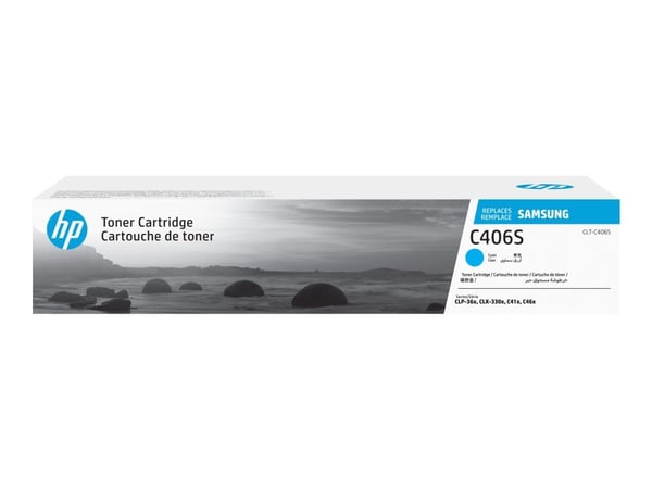 HP CLT-C406S - Cyan - original - tonerpatron (ST984A) - for Samsung CLX-3300, 3302, 3303, 3304, 3305, 3306, 3307, SCX-3300, 3301, 3305, 3306