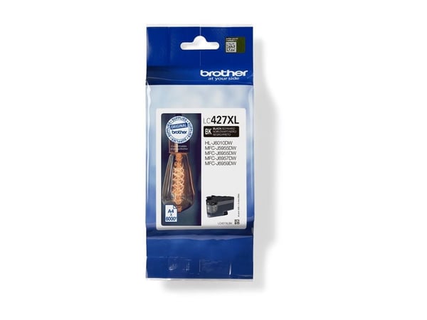 Brother LC427XLBK, 6000 sivua, 1 kpl, Kertapakkaus