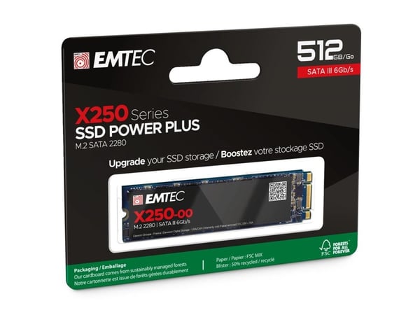 Emtec X250, 512 GB, M.2, 520 MB/s