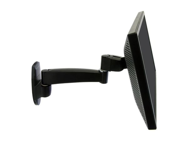 Ergotron 200 Series - Monteringssett (veggarm) - for Skjerm - 1 utvidelse - stål - svart - skjermstørrelse: inntil 32"