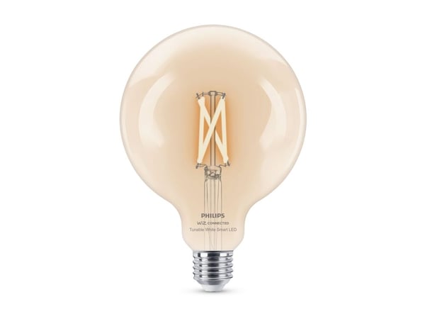 Philips Smart - LED-filamentlyspære - form: G125 - klar finish - E27 - 7 W (ekvivalent 60 W) - klasse E - avstembar hvit - 2700-6500 K
