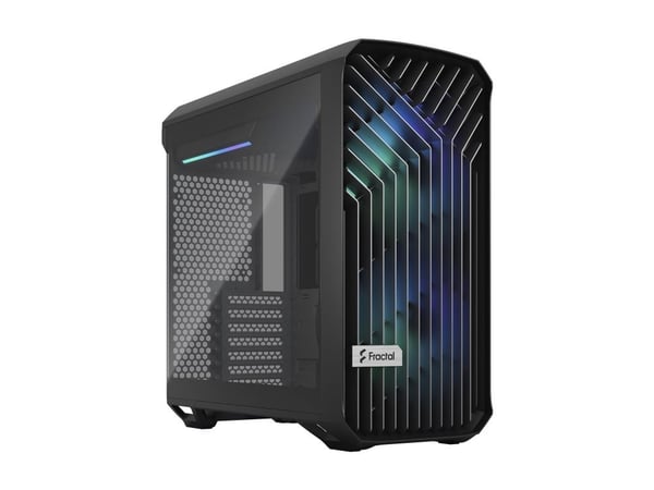 Fractal Design Torrent Compact RGB TG Light Tint - Kompakt boks - utvidet ATX (E-ATX) - ingen strømforsyning (ATX) - svart - USB/lyd