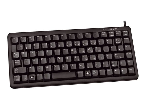 CHERRY Compact-Keyboard G84-4100 - Tangentbord - PS/2, USB - hela norden - svart