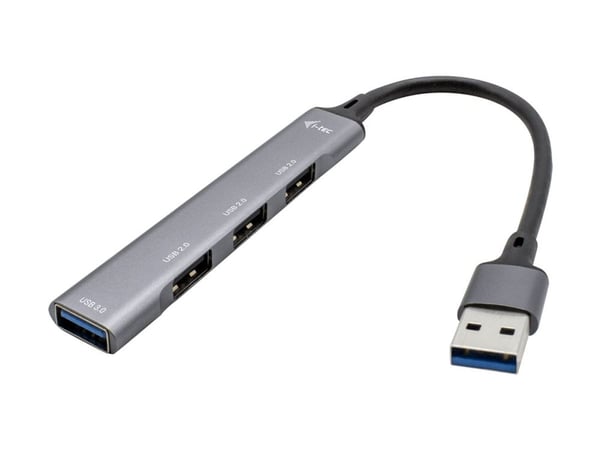 i-Tec USB 3.0 Metal HUB - Hub - 1 x SuperSpeed USB 3.0 + 3 x USB 2.0 - stasjonær