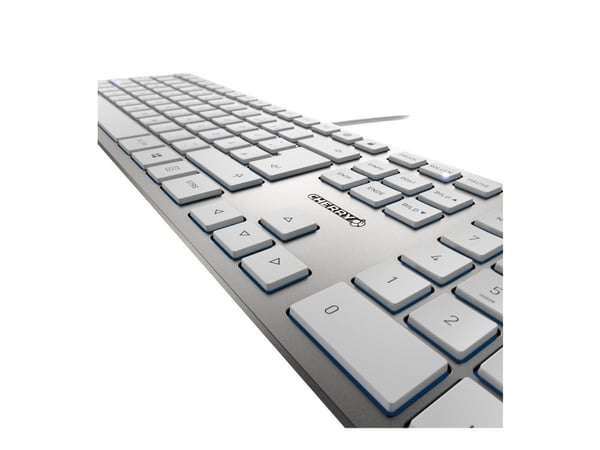 CHERRY KC 6000 SLIM - Tastatur - USB - Pan Nordic - tastsvitsj: CHERRY SX - sølv