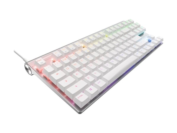 CHERRY MX-Board 8.0 - Tastatur - bakgrunnsbelyst - USB - USA - tastsvitsj: CHERRY MX Red - hvit aluminiumsfarge