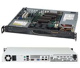 Supermicro SC512 F-350B1 - Rackmonterbar 1U - ATX 350 watt - svart