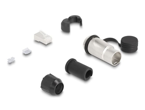 Delock - Modulært innføringshus - Cat 6a, for self-assembly, with robust cable plug housing and protective cap - 1 port