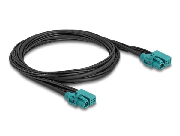 Delock - Kabelsele - 2-stiftsstrøm, HDMTD Z til 2-stiftsstrøm, HDMTD Z - 1 m - RAL 5021, vannblå