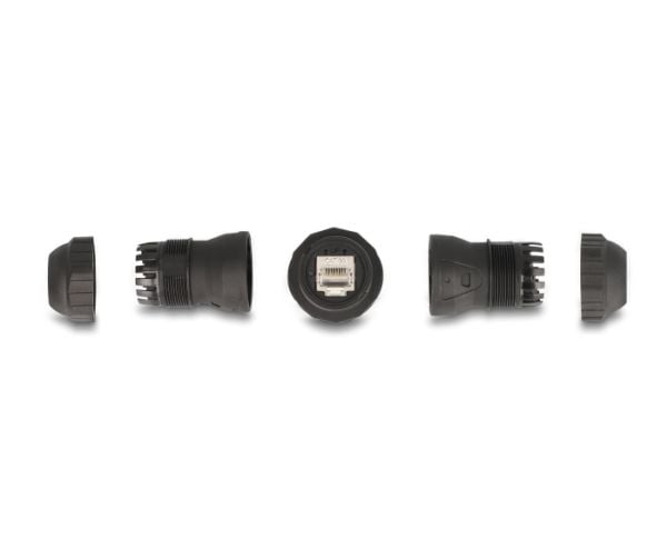 Delock - Nettverkkopler - RJ-45 (hunn) til RJ-45 (hunn) - STP - CAT 6a - stifttilordning: 1:1 - svart