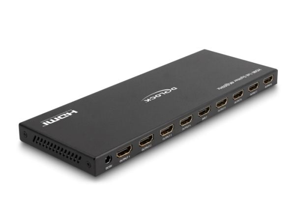 Delock - Video/lyd-splitter - 4K, 60Hz, with downscaler - 8 x HDMI - stasjonær