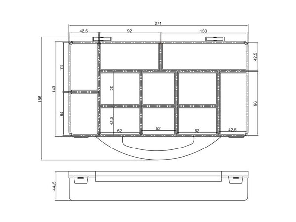 InLine 43009N, Förvaringslåda för smådelar, Transparent, Tyskland, 185 mm, 270 mm, 40 mm