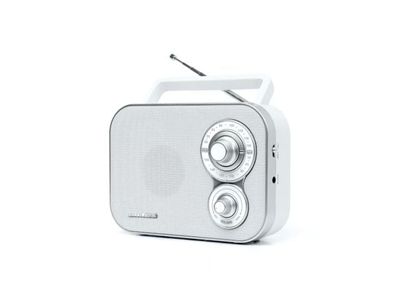 Muse M-051 RW, Bärbar, Analog, FM, MW, Vit, Rotations-, AC/Batteri