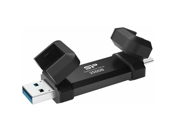 Silicon Power Marvel Xtreme DS72 - USB-flashstasjon - 250 GB - USB 3.1 Gen 2 / USB-C 3.2 Gen 2 - svart