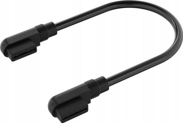 Corsair iCUE LINK - Strøm/data-kabel - CORSAIR iCUE link vinklet til CORSAIR iCUE link vinklet - 13.5 cm - svart (en pakke 2)