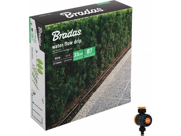 Sourcing sett med dryppslange WATER FLOW DRIP - 50 m med vannstrømsur (DSWWF50-SET2-T)