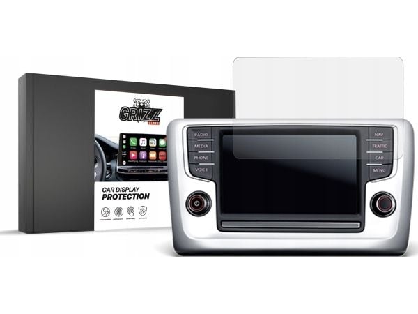 GrizzGlass matt folie CarDisplay Protection til Volkswagen Golf 6 Discover Media 2. gen.