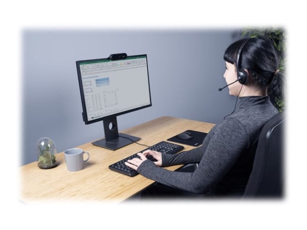 Trust Primo 4-in-1 Home Office Set - Sett med tastatur, mus, hodetelefon og musepute - USB