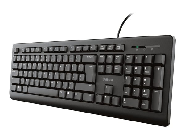 Trust Primo 4-in-1 Home Office Set - Sett med tastatur, mus, hodetelefon og musepute - USB