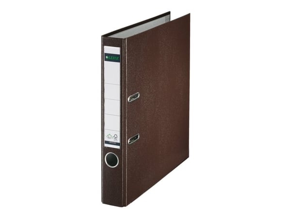 Leitz - Hevarmbuefil - bokryggbredde: 52 mm - for A4 (210 x 297 mm) - kapasitet: 350 ark - brun