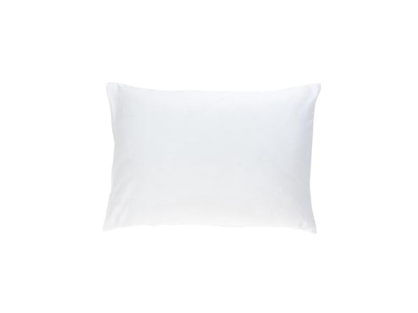Putevar i satin 50x70 cm hvit