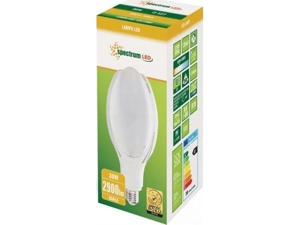 Spectrum LED-lampa, B12, E27, 30W, 3200LM, 4000K, PARK