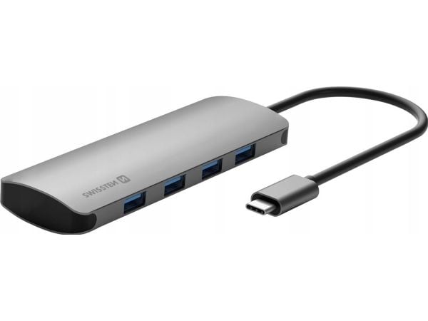 Swissten 44040101, USB Type-C, USB 3.2 Gen 1 (3.1 Gen 1) Type-A, 5000 Mbit/s, Alumiini, Alumiini, 1 kpl