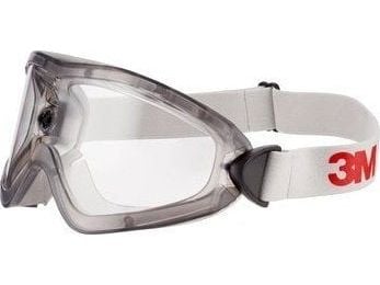 3M 2890C1, Skyddsglasögon, Monteringsarbete, Bygg/renovering, Dammarbete, Sliparbete, Turning/routing work, Vit, Transparent, Plast, Plast