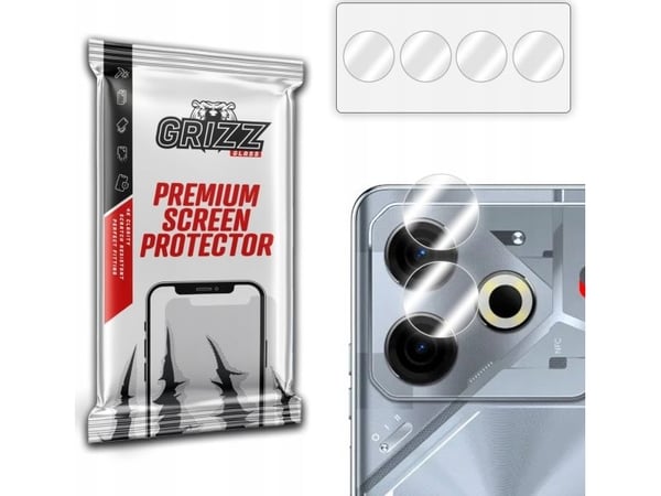 GrizzGlass HybridGlass kameralinsebeskyttelse til Tecno Pova 6 Neo