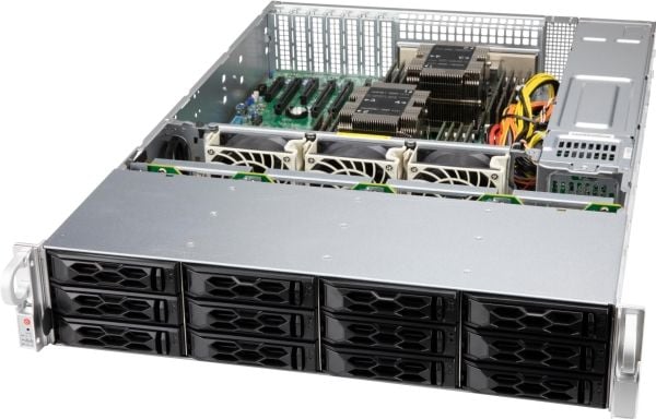 Super Micro Supermicro CSE LA26E1C4-R609LP - Rack-montering - 2U - forbedret E-ATX - SATA/SAS/NVMe 650 Watt - Schwarz - OEM (CSE-LA26E1C4-R609LP)