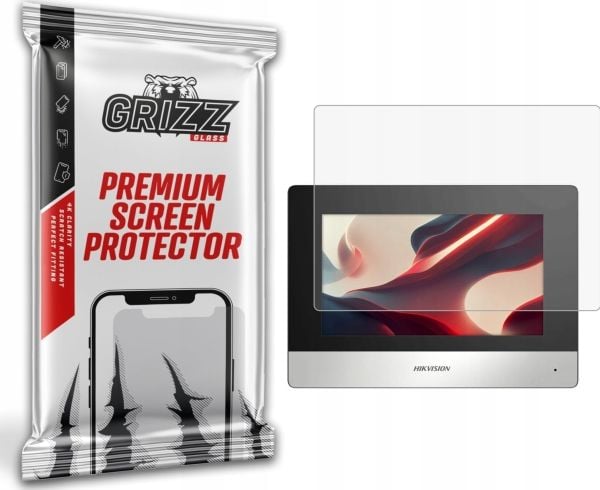 GrizzGlass matt film GrizzGlass PaperScreen til videosentral/dørtelefon HIKVISION IP DS-KH6320-WTE1/EU 7"