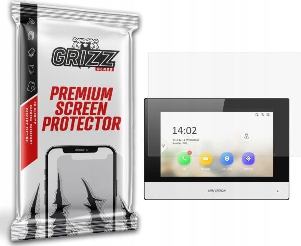 GrizzGlass matt folie for video dørtelefon HIKVISION IP DS-KH8350-WTE1/EU 7"