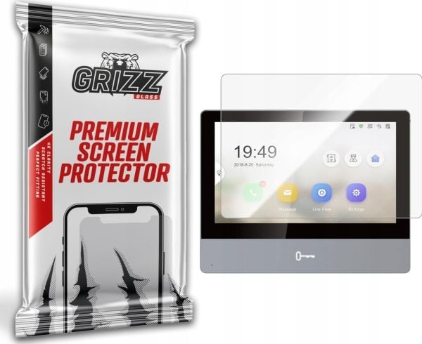 GrizzGlass keramisk film CeramicFilm til HIKVISION DS-KIS703-P/KIT-D2-PL703 7" dørvideo
