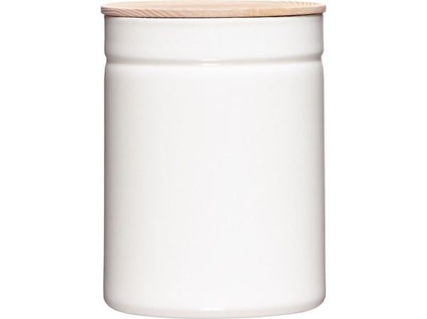 Riess oppbevaringsboks med trelokk 2,2 l Pure White
