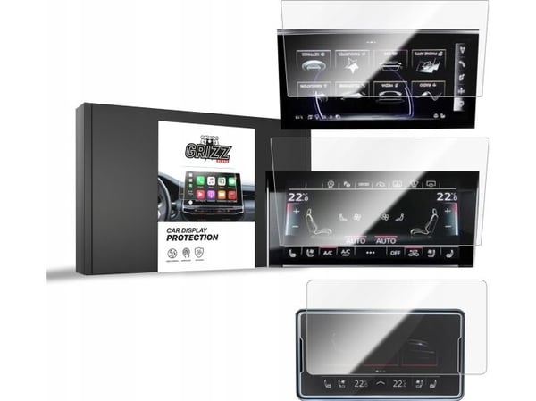 GrizzGlass beskyttelsesfilm til bil CarDisplay Protection for Audi A8 D5 2017-2024 [3-i-1]