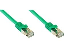 RJ45 patchkabel Cat.7 råkabel med RNS® avlastningsskydd, S/FTP, PiMF, halogenfri, 600MHz, OFC, grön, 2 m, Good Connections® (8070R-020G)