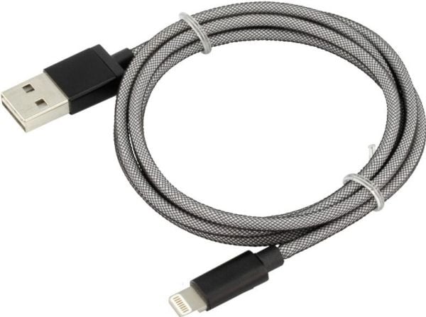 Ansmann 1700-0045, 1 m, Lightning, USB A, Grå, 23 g, 1 stykker