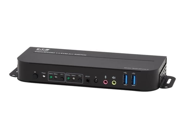 Eaton Tripp Lite series DisplayPort USB KVM Switch 2-Port 4K 60Hz HDR DP 1.4 USB Cables - KVM / lyd / USB-svitsj - 2 x KVM/lyd/USB - 1 lokalbruker ...