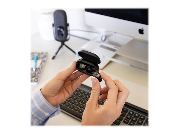 JLab Audio JBuds Air Pro - True wireless-hodetelefoner med mikrofon - i øret - Bluetooth - svart