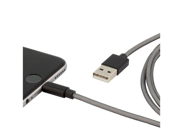 Ansmann 1700-0045, 1 m, Lightning, USB A, Grå, 23 g, 1 stykker