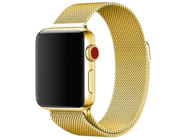 Apple Wave teräspunosrannekoru, Apple Watch 42 mm / 44 mm / 45 mm, kultainen
