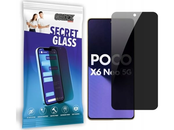 GrizzGlass personvernskjerm GrizzGlass SecretGlass for Xiaomi Poco X6 Neo