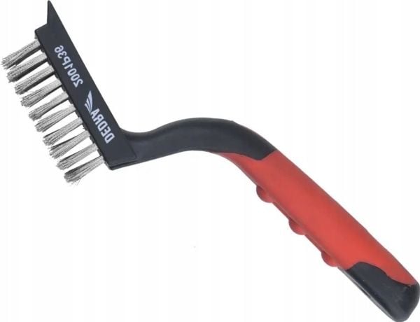 Dedra trådbørste 5-radig rustfritt stål, 180 mm, dobbeltholder
