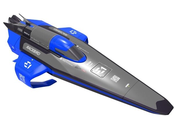 E1 RaceBird Lite RC Hydrofoil Fjernstyret Båd 2.4GHz RTR, Blå E1 RaceBird Lite RC Hydrofoil Fjernstyret Båd 2.4GHz RTR, Blå