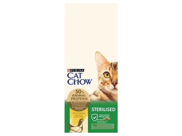 Purina Cat Chow Sterilized, Voksen, Kylling, 15 kg