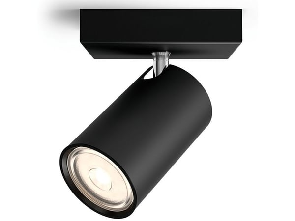 Philips myLiving Kosipo tak-/väggspotlight, Utanpåliggande spotlight, GU10, 1 lampor, LED, 220-240 V, Svart