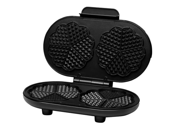 OBH Nordica Select Double, 10 vafler, Hjerte (form), Sort, 1,2 m, 1600 W, 220 - 240 V