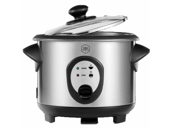 OBH Nordica Riskoker Inox - Riskoker - 1,8 liter - 400 W - grå/rustfritt stål