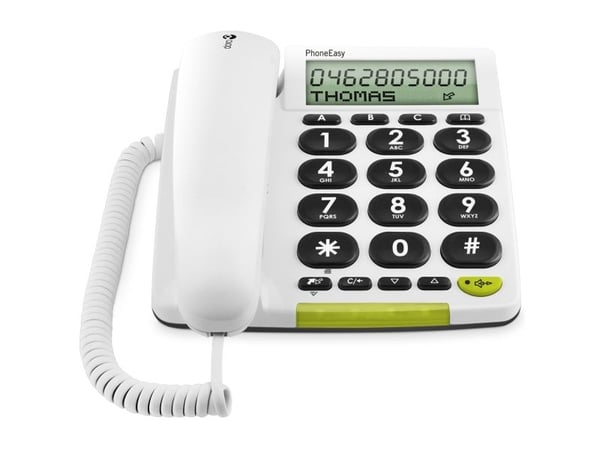 DORO PhoneEasy 312cs - Telefon med ledning med anrops-ID - hvit